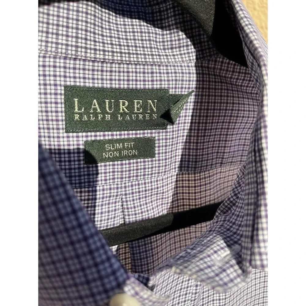 Men's Polo Ralph Lauren Button-Down Shirt Multicolor Striped 16 1/2 Cotton Prep